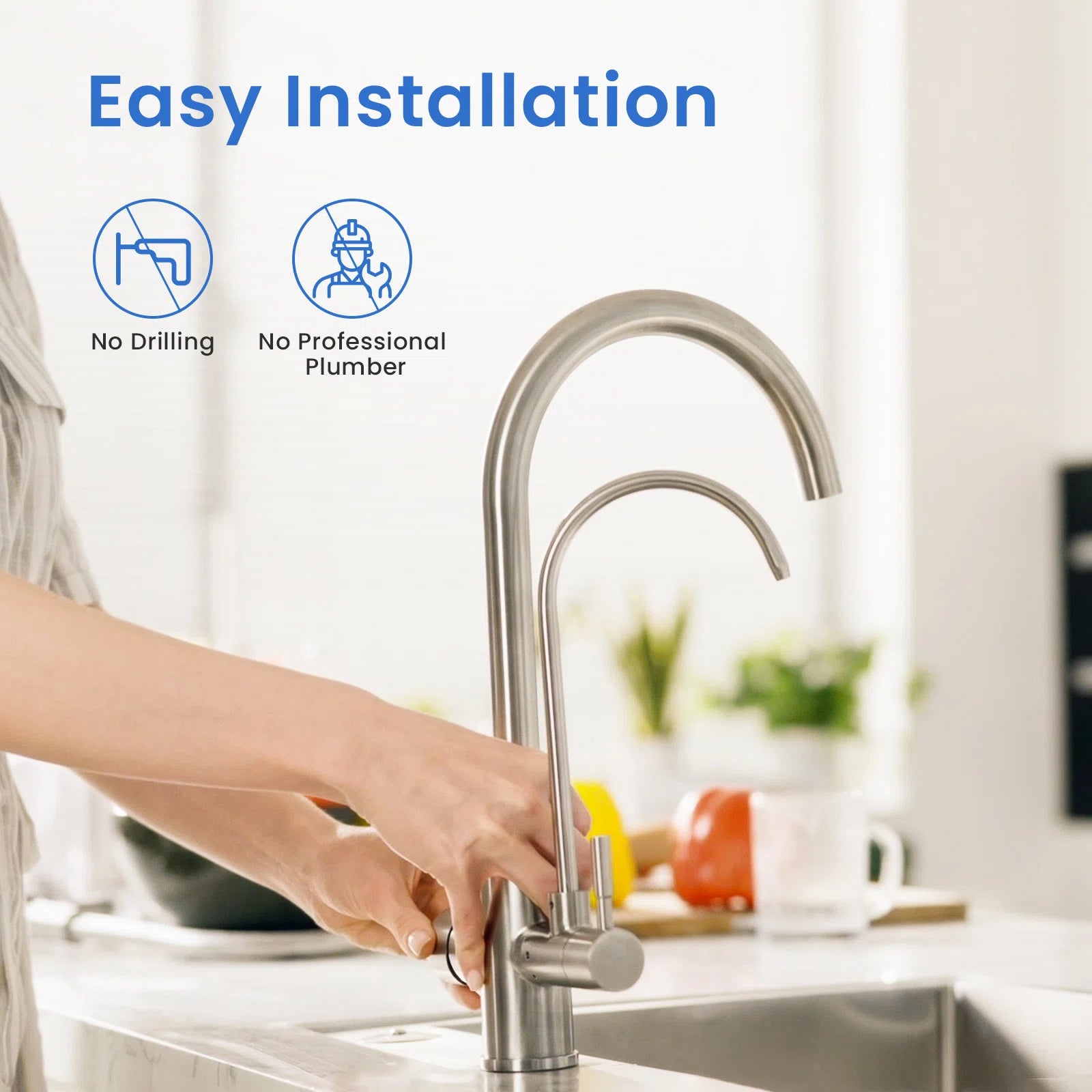 Einfacher zu installierendes 800GPD Umkehrosmosesystem, Untertisch-RO-System – Glacierfresh U03