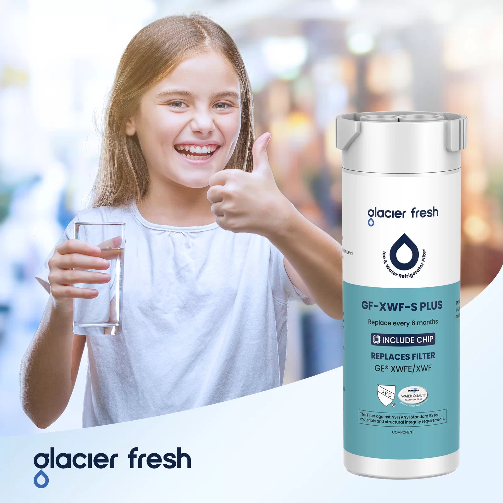 NSF 53 Certified Replacement for GE XWFE Water Filter( with RFID chip)