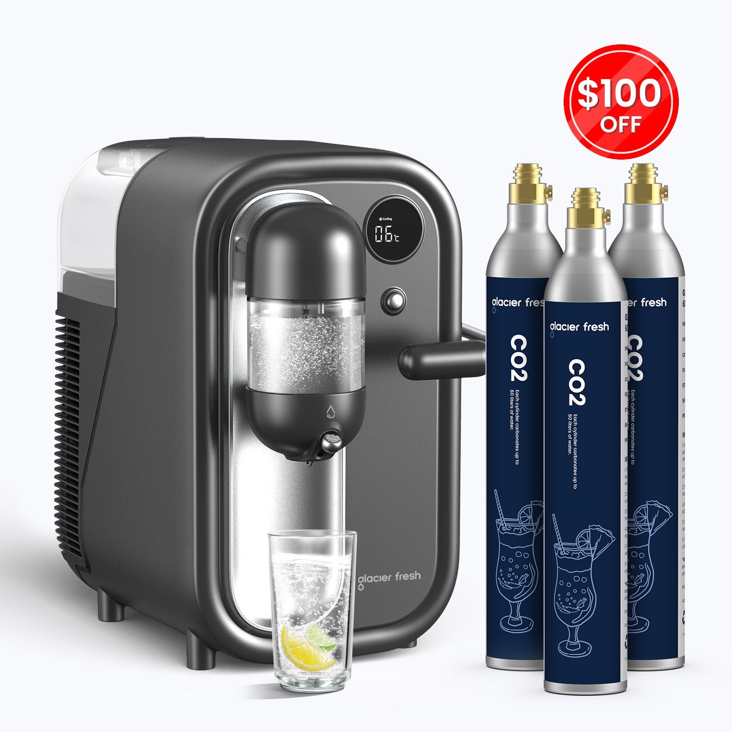 Soda -Maschine für zu Hause gemacht von Glacier Fresh