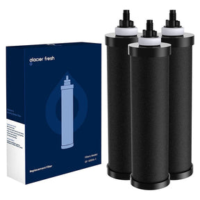 Replacement for Berkey Gravity-fed Water Filter System, 3G Stainless-Steel System with 6 Filters, Metal Water Level Spigot and Stand