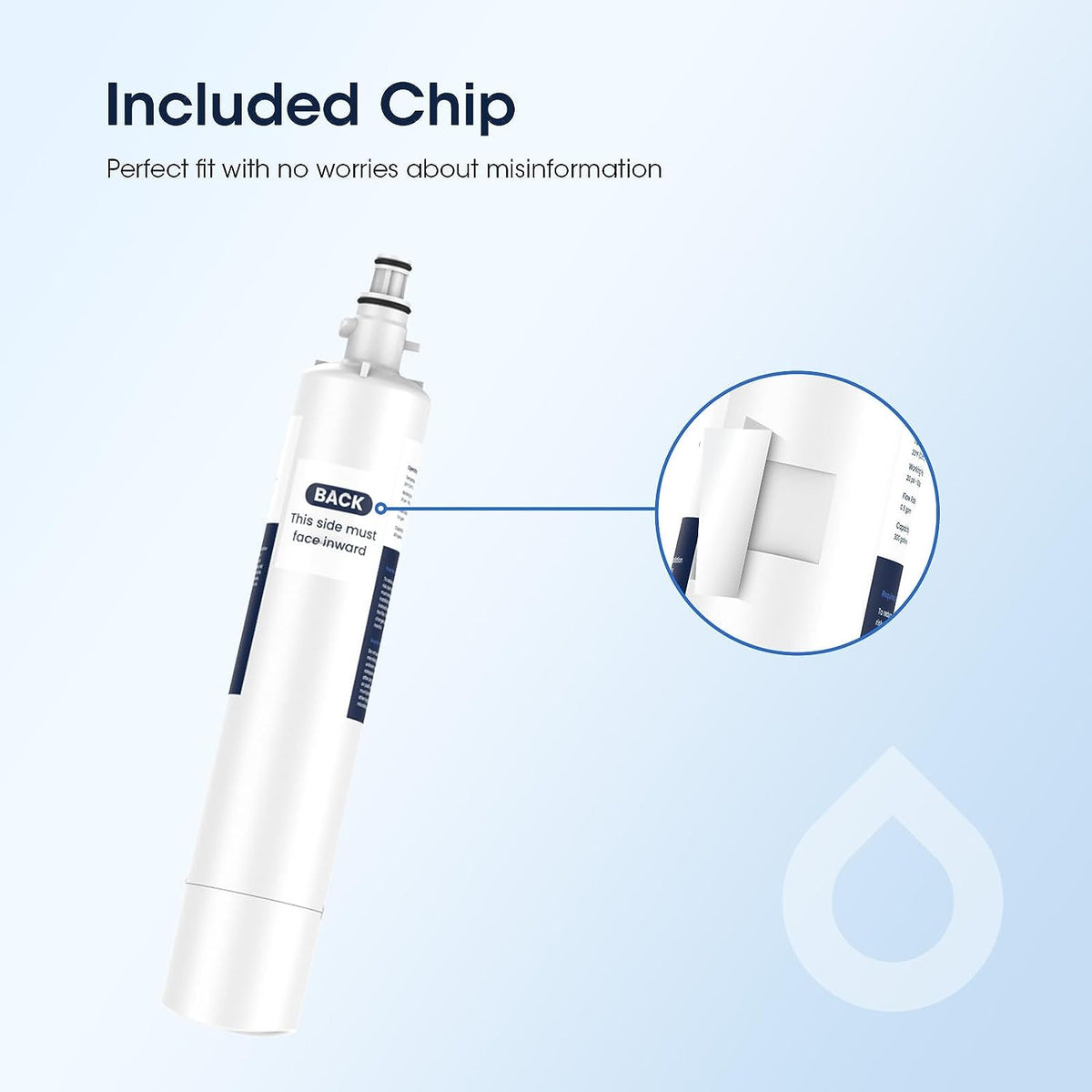 Glacier Fresh Compatible with GE RPWFE Refrigerator Water Filter (with Chip)
