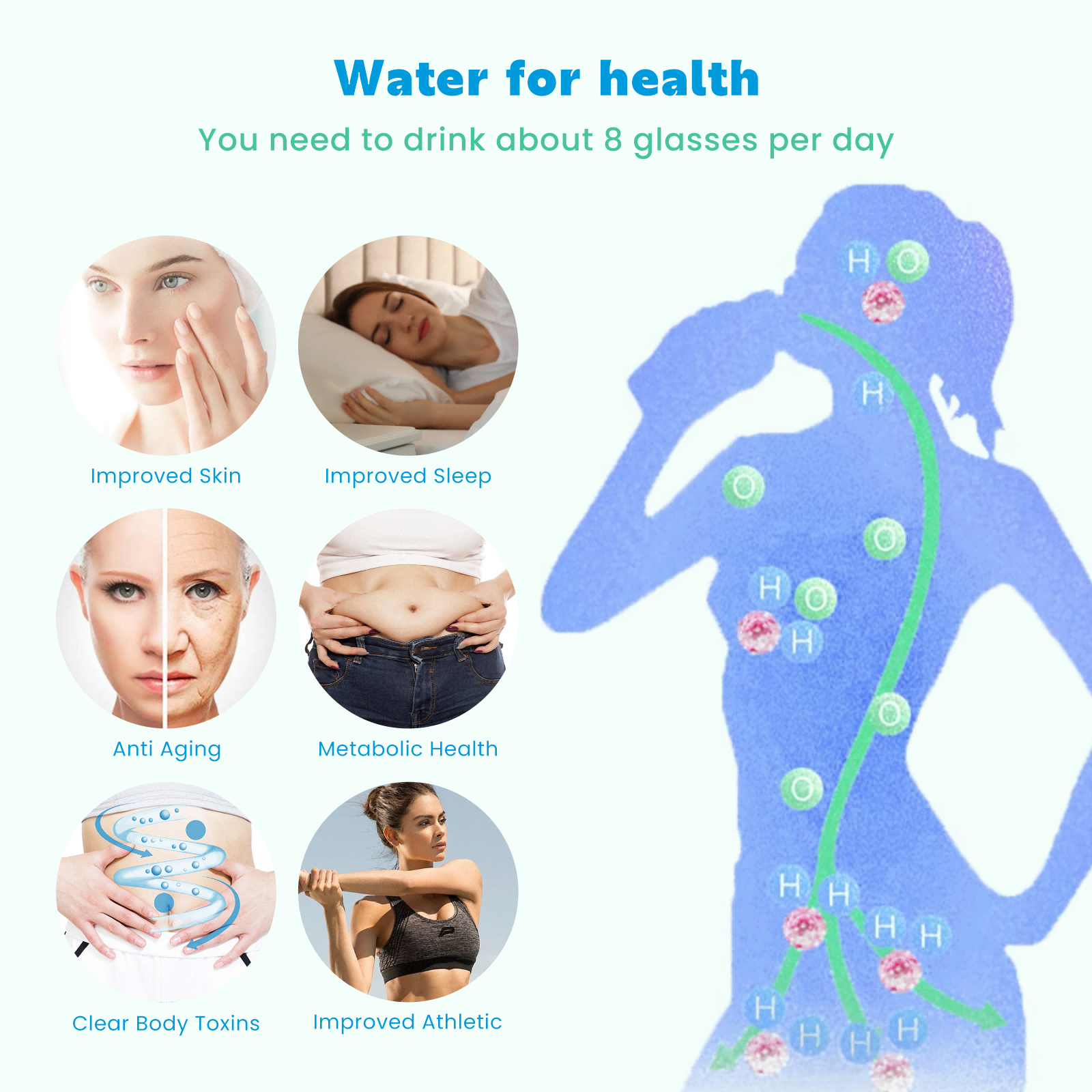 Hydrogen Water Bottle, Portable Rechargeable Hydrogen Water Generator, Hydrogen Rich Water Glass Cup Water Ionizer Machine