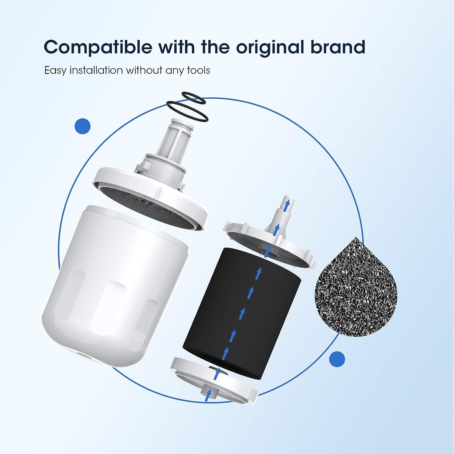 Glacier Fresh Compatible with Samsung DA29-00003G, DA29-00003F Refrigerator Water Filter, 3-Pack
