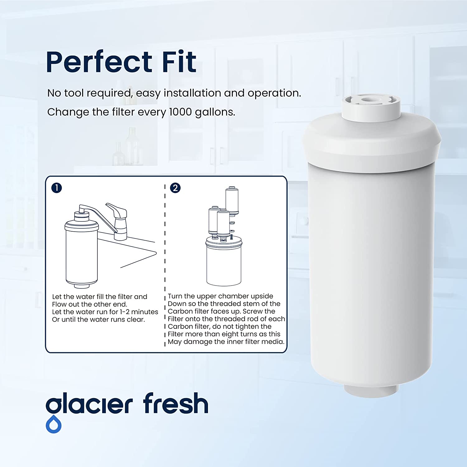 Gletscher frischer BB9-2 Schwarzreinigung und PF-2-Fluoridreduktionswasserfilter