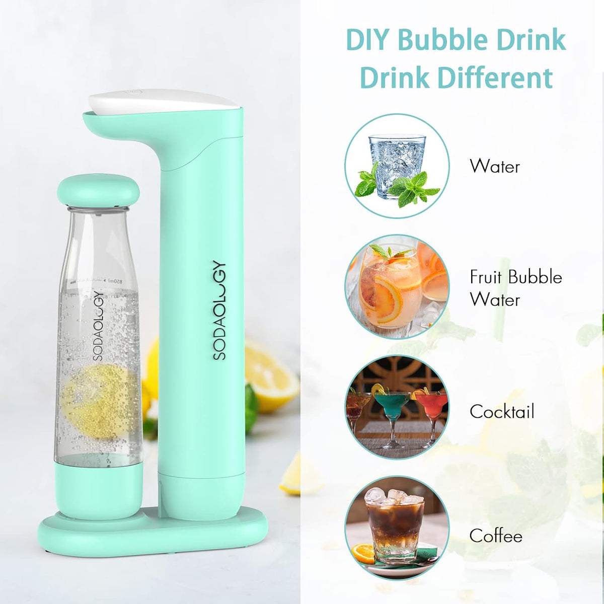 Sodaology Soda-Automat mit zwei Flaschen