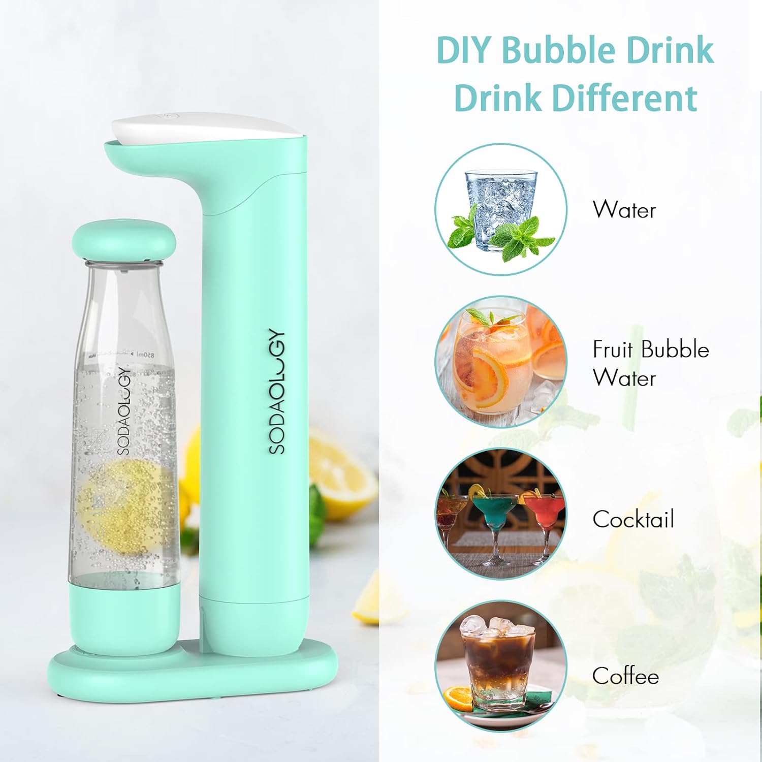 Sodaology Soda-Automat mit zwei Flaschen