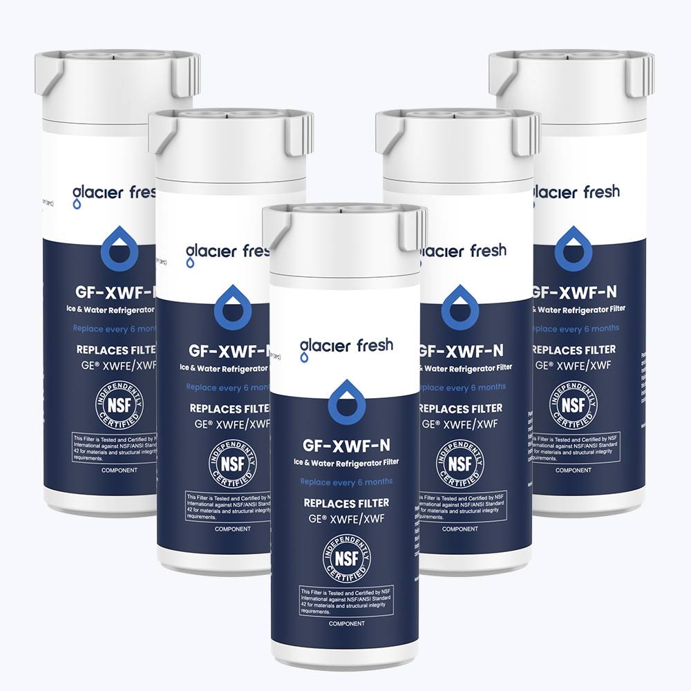 Glacierfresh XWFE Water Filter Compatible with GE Refrigerator(with RFID chip)