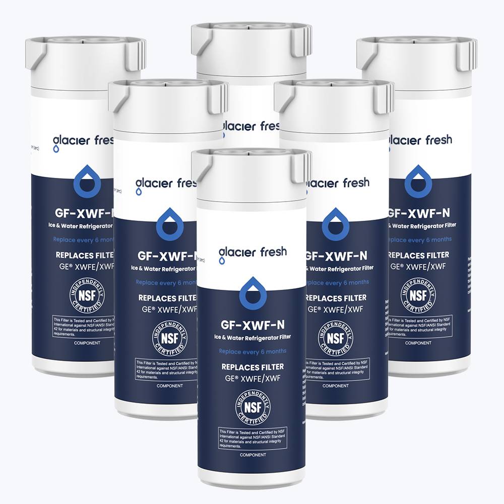 Glacierfresh XWFE Water Filter Compatible with GE Refrigerator(with RFID chip)