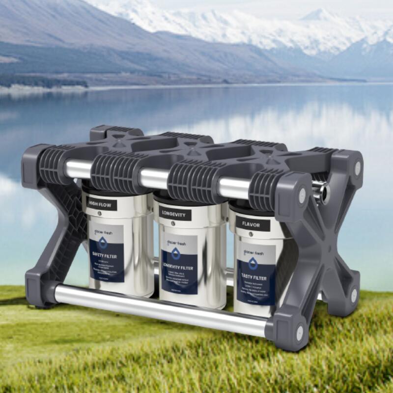 AUQAGO RV Water Filter System, 3 Stage Premium RV Water Filtration System, for RVs, Campers