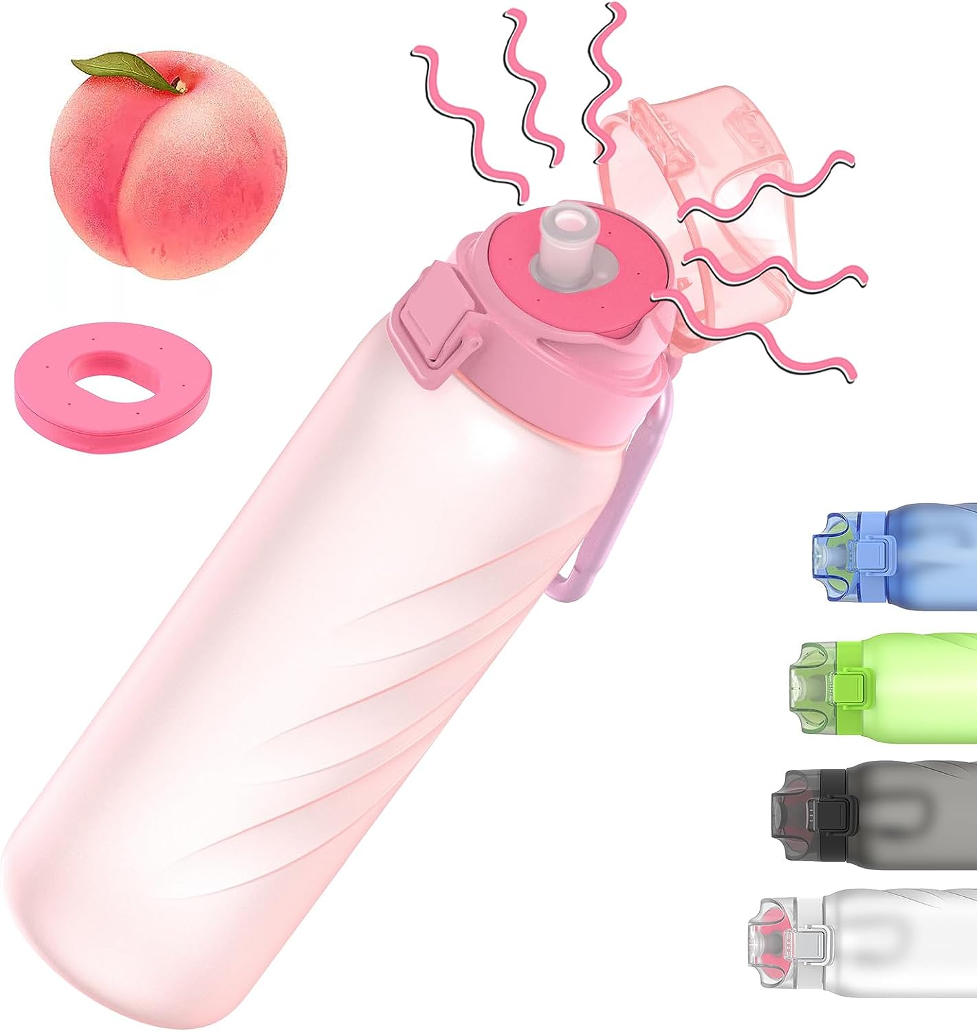JMEY-Flasche mit Aromakapseln, 32 oz Duftwasserbecher mit Strohhalm – BPA-frei, auslaufsicher, geeignet für Reisen, Fitnessstudio, Zuhause, im Freien und in der Schule