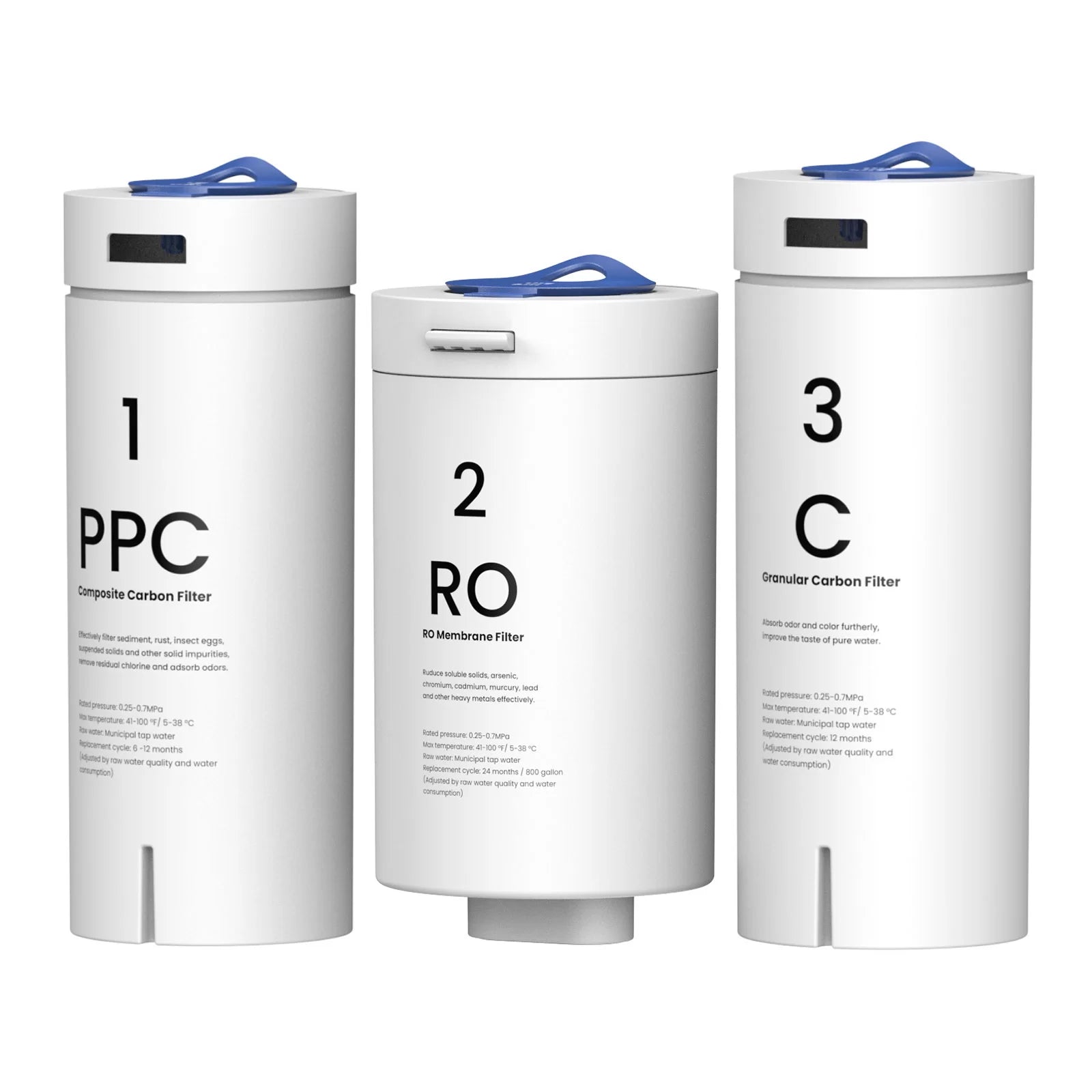 Einfacher zu installierendes 800GPD Umkehrosmosesystem, Untertisch-RO-System – Glacierfresh U03