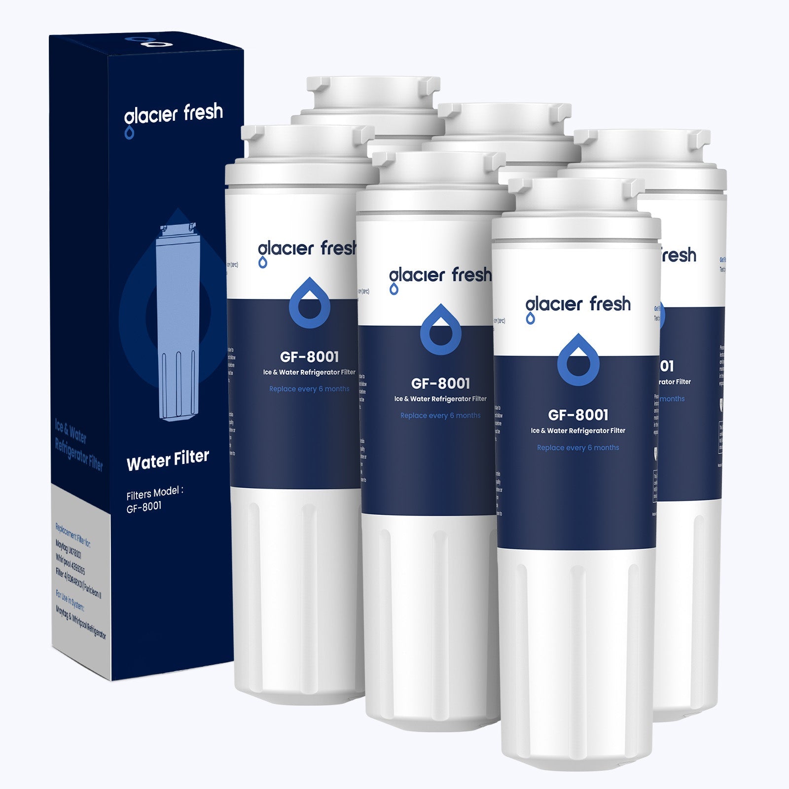 Glacier Fresh Replacement Filter 4 EDR4RXD1, WHR4RXD1, 4396395 Water Filter