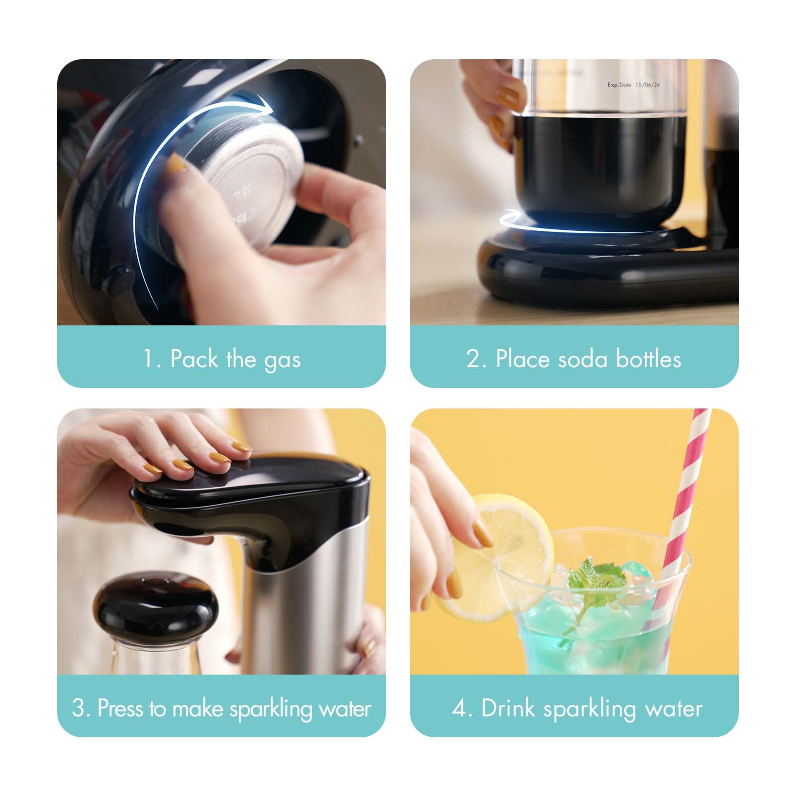 Sodaology AllFizz Soda Maker Maschine für zu Hause