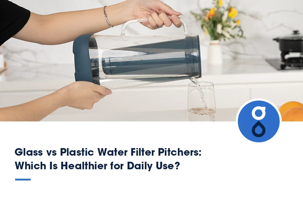 GlacierFresh plastic free water filter pitcher