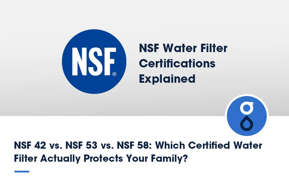 NSF 42 vs. NSF 53 vs. NSF 58: Which Certified Water Filter Actually Protects Your Family?