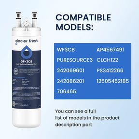 GlacierFresh GF-3CB Water Filter Replacement for Frigidaire WF3CB, PureSource 3