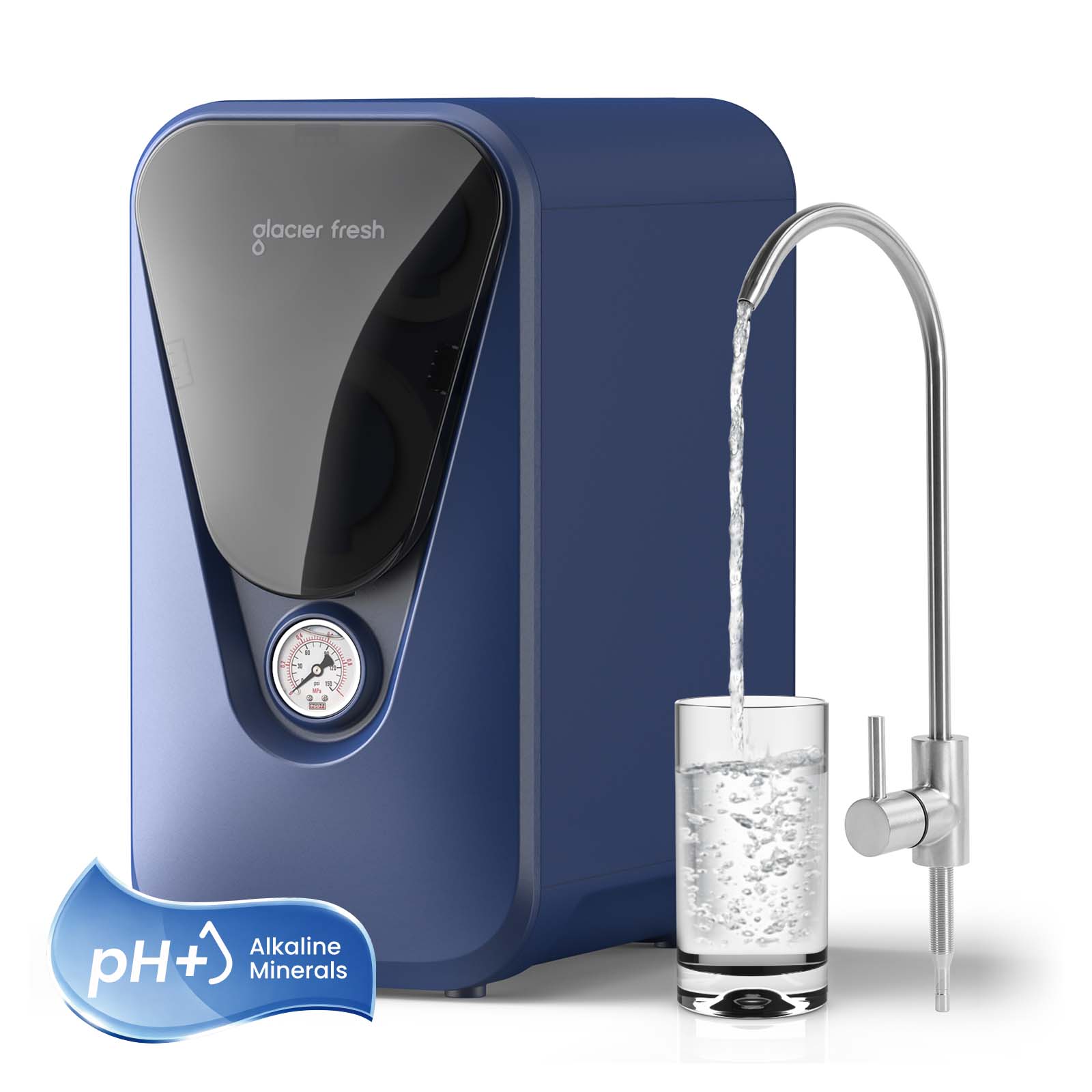 GlacierFresh Alkaline Reverse Osmosis System | NSF 58 Certified | 3:1 Pure-to-Drain Ratio