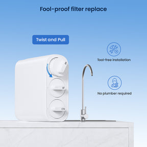 Glacier Fresh U06 Under Sink Ultra Filtration Water Filter System | Remove Sediment, Bacteria,Chlorine, VOCS