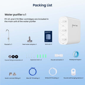 Glacier Fresh U06 Under Sink Ultra Filtration Water Filter System | Remove Sediment, Bacteria,Chlorine, VOCS