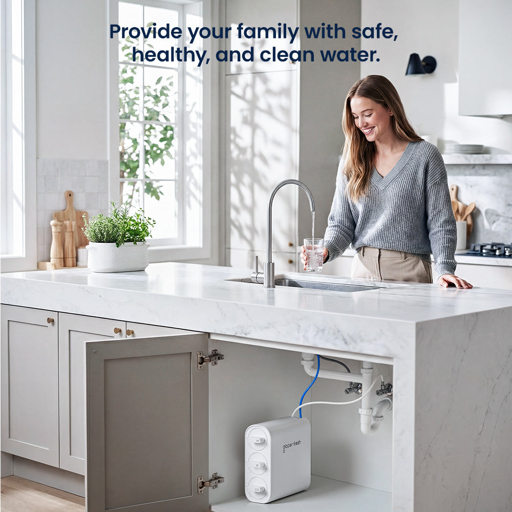 Glacier Fresh U06 Under Sink Ultra Filtration Water Filter System | Remove Sediment, Bacteria,Chlorine, VOCS
