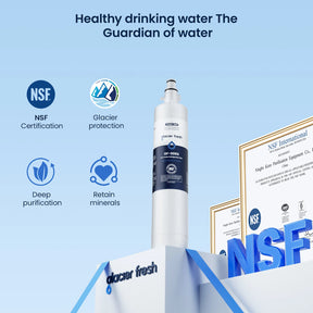 GlacierFresh GF RPWFE Water Filter Compatible With GE RPWFE Water Filter - NSF Certified with RFID Chip