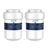 Two Glacier Fresh gf mwf  ice and water refrigerator filters on a white background