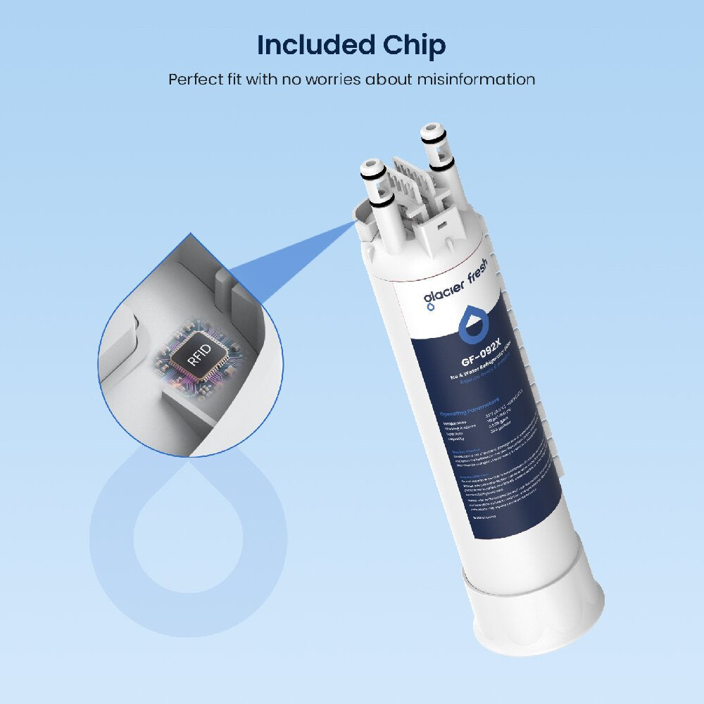 Frigidaire PWF1 vs PWF2 filter comparison RFID chip golden contactors QR code