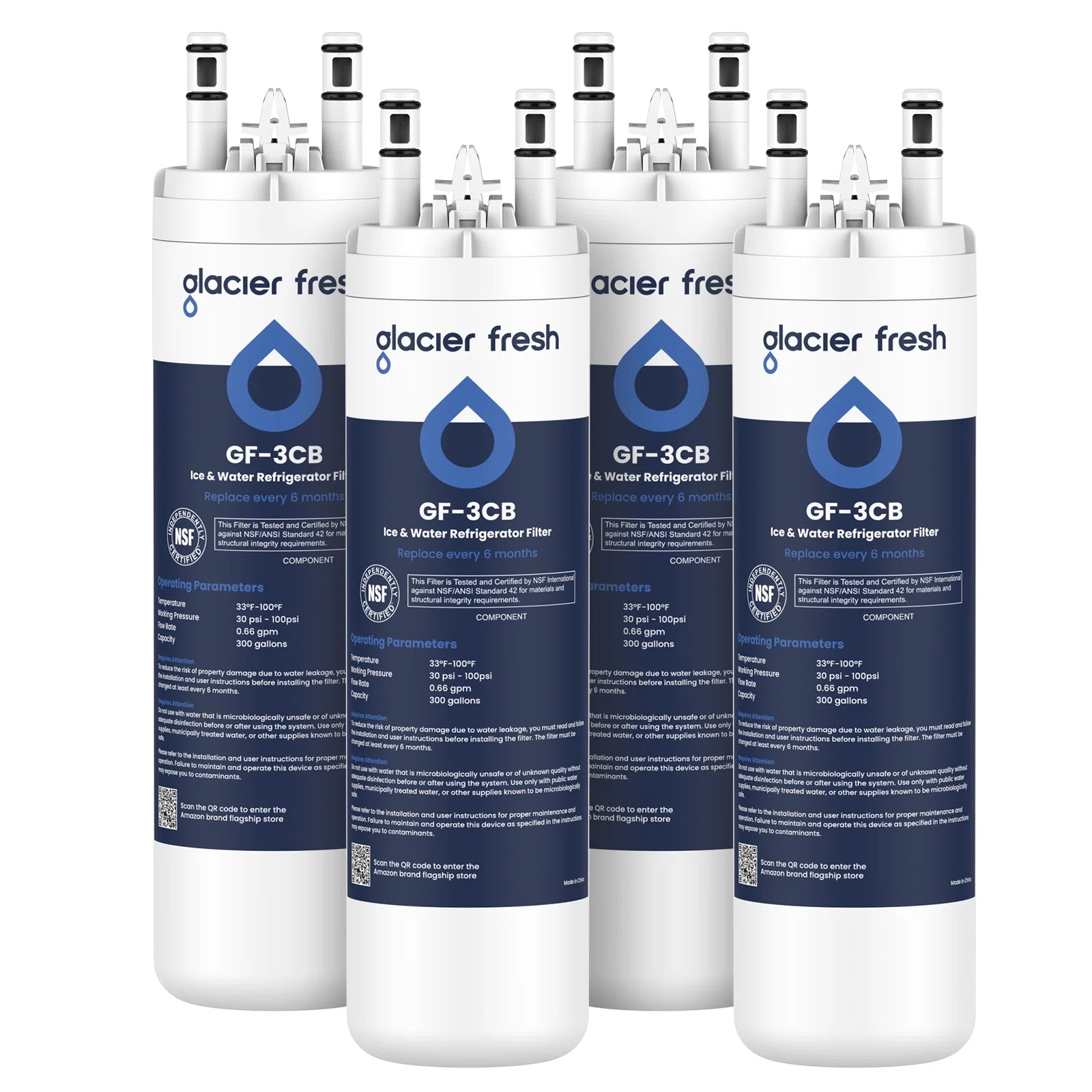 GlacierFresh GF-3CB Water Filter Replacement for Frigidaire WF3CB, PureSource 3