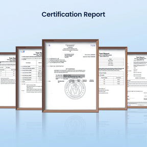 glacierfresh rv ro system certification reports on a blue background