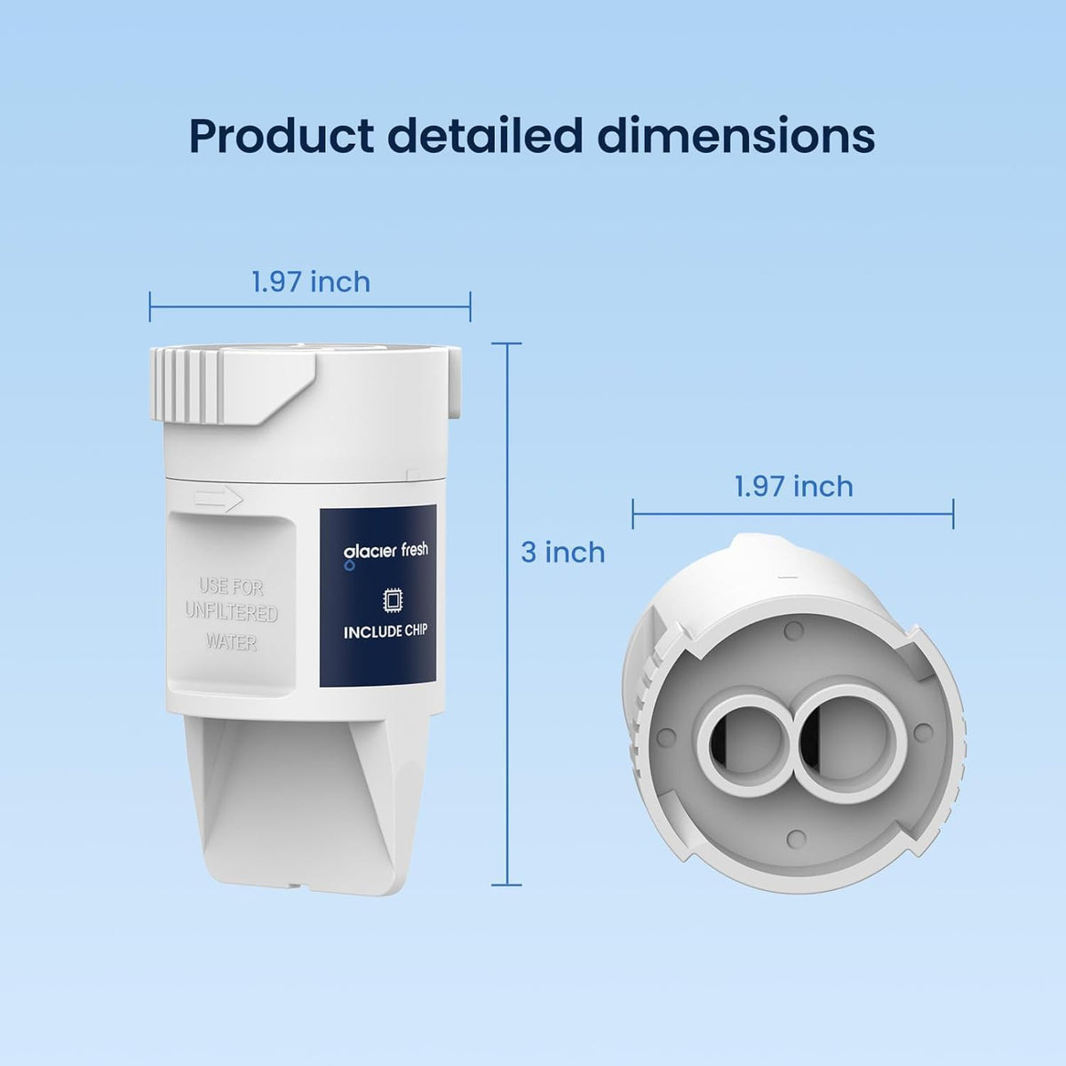 Glacier Fresh WR17X33825 bypass filter plug, Compatible with GE XWFE refrigerators with RFID chips
