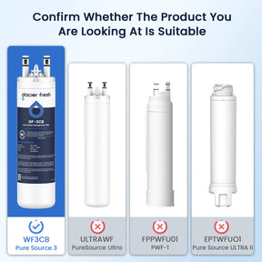 GlacierFresh GF-3CB Water Filter Replacement for Frigidaire WF3CB, PureSource 3