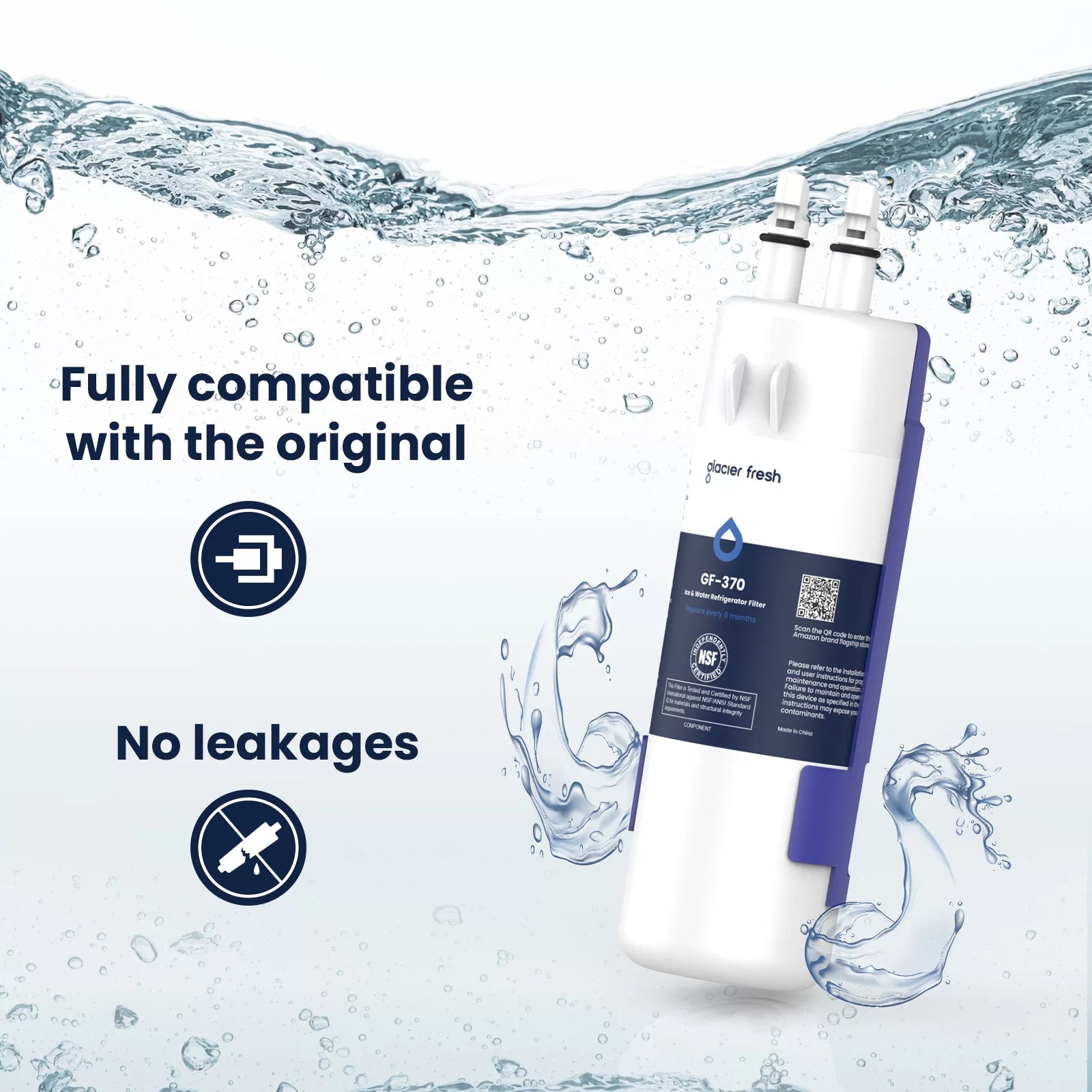 Refrigerator Water Filter Compatible With W10295370, EDR1RXD1, Filter 1 Made by Gacierfresh