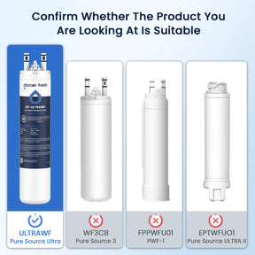 GlacierFresh Replacement for Frigidaire Ultrawf,Pure Source Ultra, Kenmore 9999 Water Filter