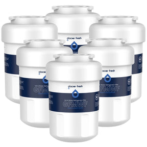 set of six Glacier Fresh water filter cartridges on a white background