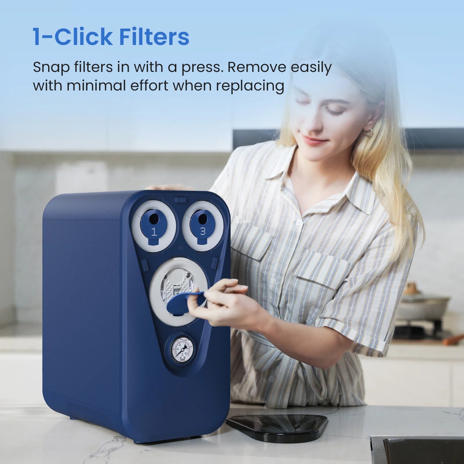 GlacierFresh 800GPD Reverse Osmosis System, Undersink RO System-U03