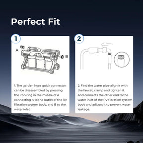 GlacierFresh AUQAGO 3-Stage RV Water Filter System - Premium Filtration for RVs & Campers