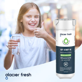 Glacierfresh GF-XWF-N Water Filter Compatible with GE XWFE Water Filter(with RFID chip)