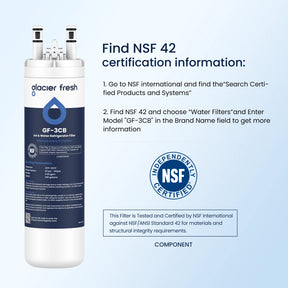 GlacierFresh GF-3CB Water Filter Replacement for Frigidaire WF3CB, PureSource 3