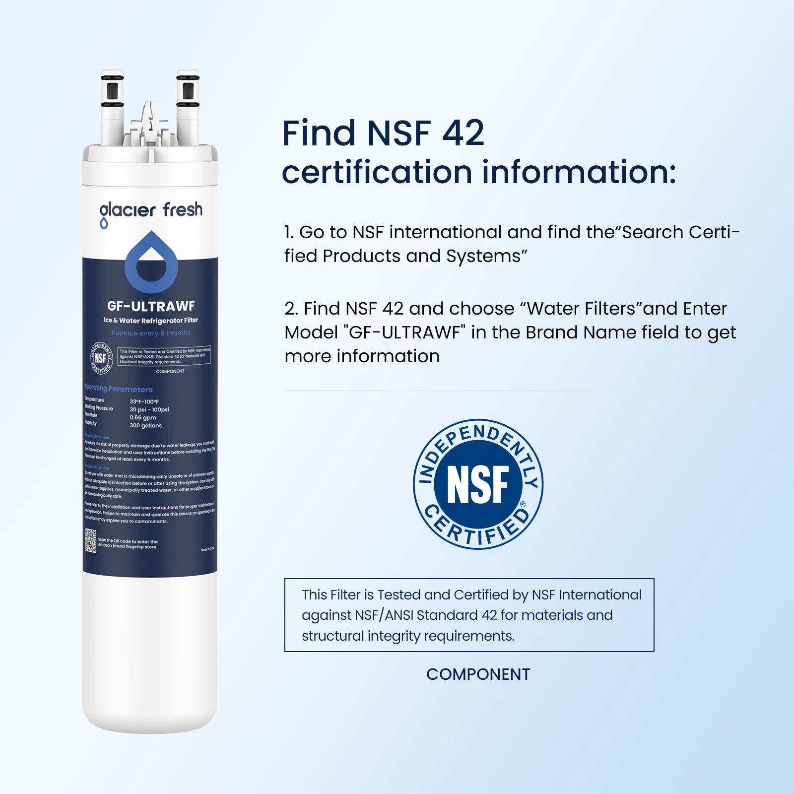 GlacierFresh Replacement for Frigidaire Ultrawf,Pure Source Ultra, Kenmore 9999 Water Filter