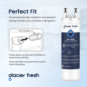 GlacierFresh GF-3CB Water Filter Replacement for Frigidaire WF3CB, PureSource 3