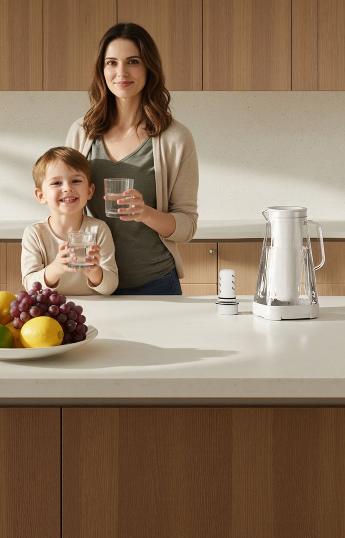glass water filter pitcher 