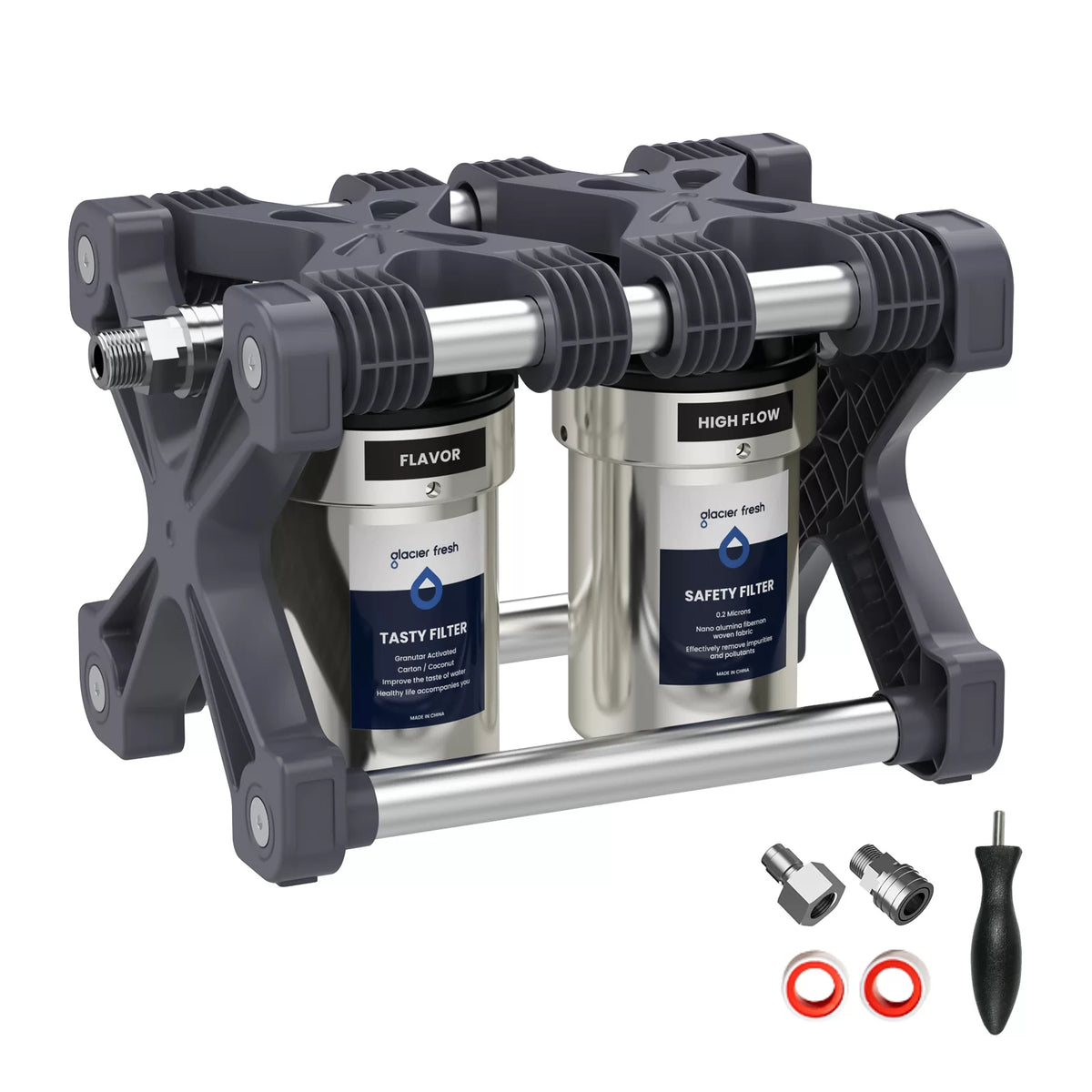 glacierfresh 2 stage rv water filter system