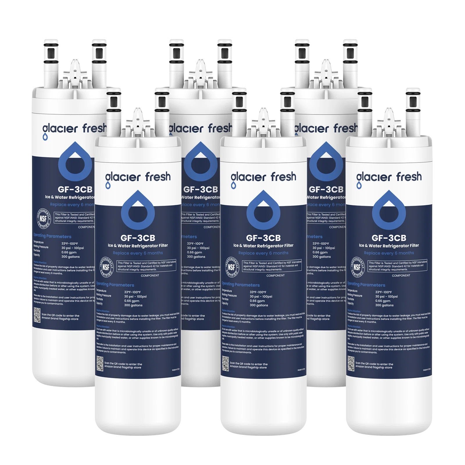 GlacierFresh GF-3CB Water Filter Replacement for Frigidaire WF3CB, PureSource 3