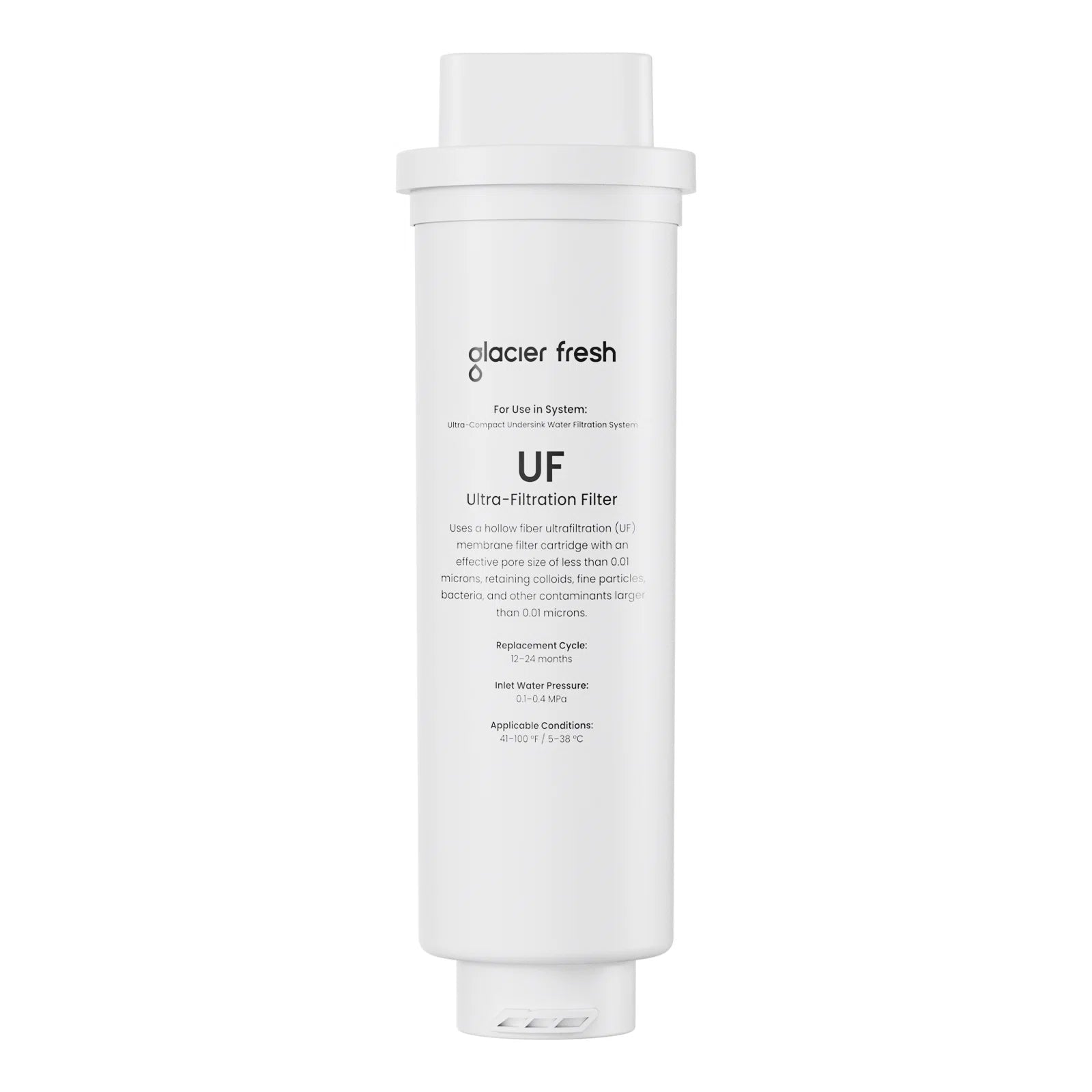 Glacier Fresh U06 Under Sink Ultra Filtration Water Filter System | Remove Sediment, Bacteria,Chlorine, VOCS