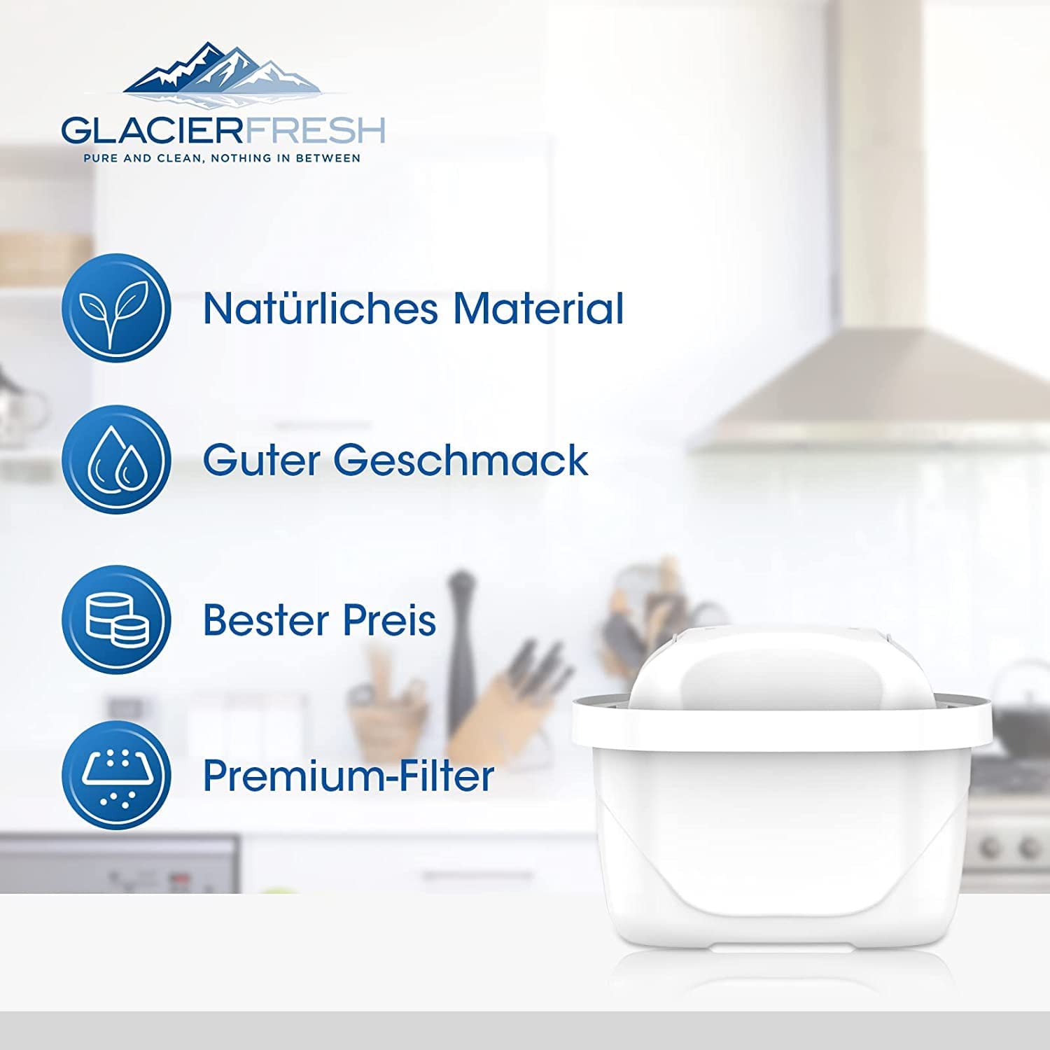 Glacierfresh Wasserfilter kartusche 3 Pack Kompatibel mit BRITA Maxtra+