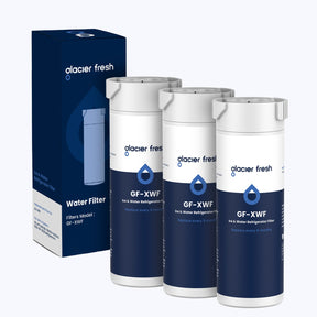 thumbnail image 2 of Genuine GE XWF Refrigerator Water Filter – 2-Pack – Carbon Block Filtration, Removes Chlorine Taste & Odor 2 of 4