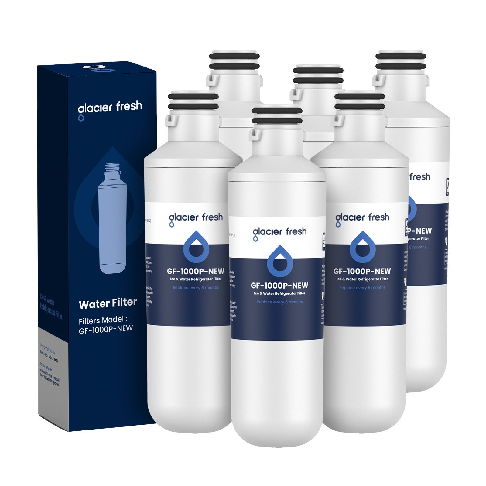 ADQ747935, ADQ74793501, MDJ64844601 Replacement Refrigerator Water Filter by Glacier Fresh, 3-Pack